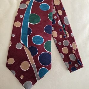 Bugatti Multicolor Polka Dot Silk Necktie Luxury Tie